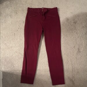 GAP Women's Cropped Pants in Burgundy